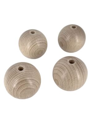 Knorr lesene kroglice z luknjo- 50 mm, neobdelane, nakit