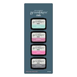 Inchiostri Nature Tones Mini Per BetterPress - Confezione Da 4 Colori (Frutti Di Bosco, Blu, Zafferano, Marrone)